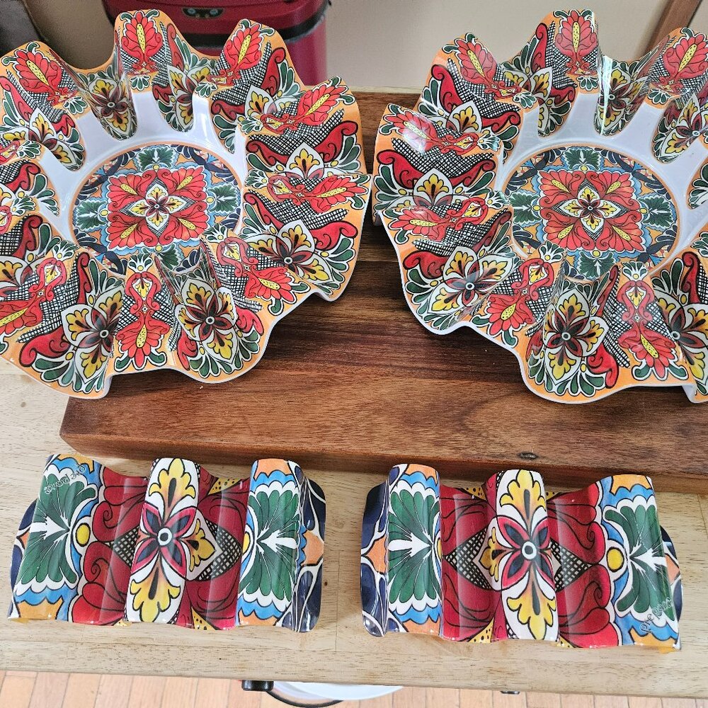 PREPARA REVERSABLE TACO HOLDER MULTICOLOR SET OF 4